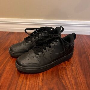 Nike Big Kids Black Court Borough Low Recraft Casual Sneakers, Size 5.5